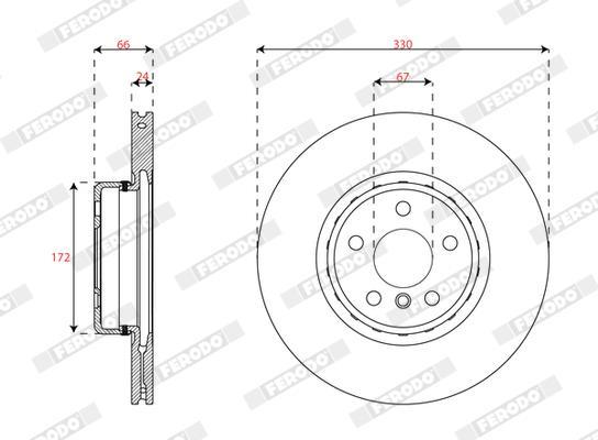 Discos de freno FERODO ref. DDF3049VC-1