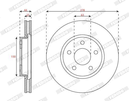 Discos de freno FERODO ref. DDF3050C