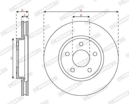 Discos de freno FERODO ref. DDF3050C