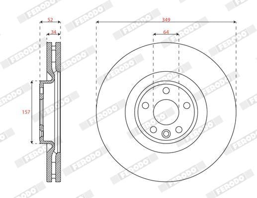 Discos de freno FERODO ref. DDF3051C-1
