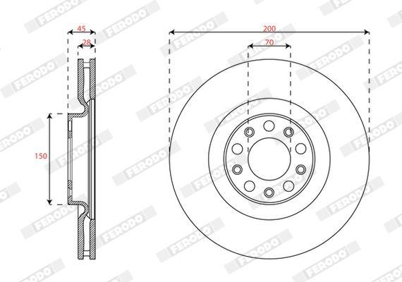 Disques de frein FERODO DDF3052C