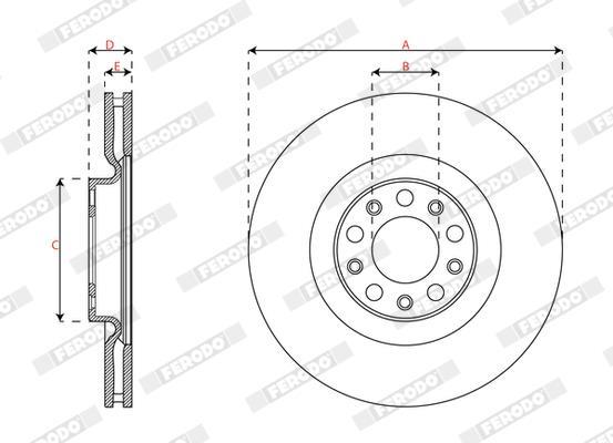 Disques de frein FERODO DDF3052C