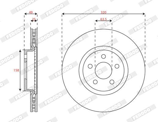 Disques de frein FERODO ref. DDF3053C