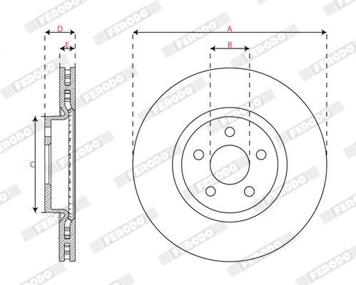 Disques de frein FERODO ref. DDF3053C