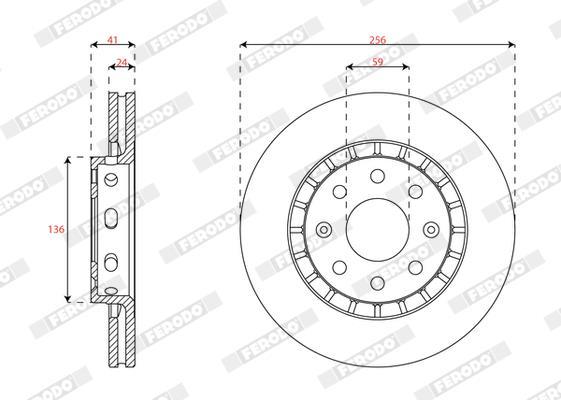 Discos de freno FERODO ref. DDF3054C