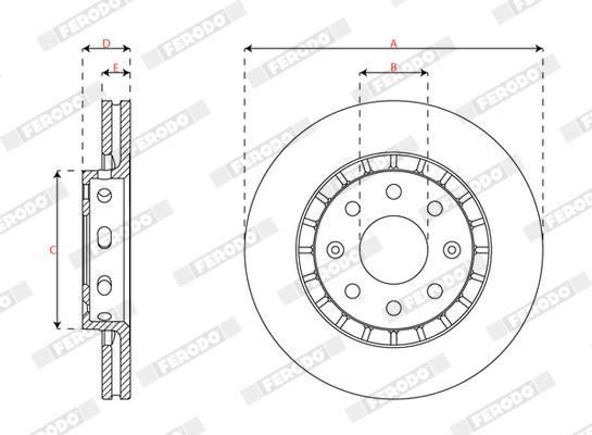 Discos de freno FERODO ref. DDF3054C