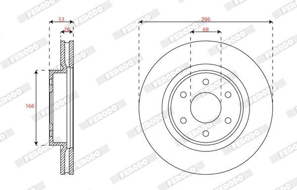 Disques de frein FERODO ref. DDF3061C