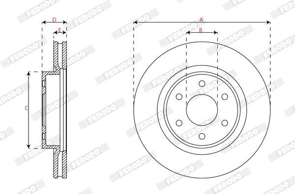 Disques de frein FERODO ref. DDF3061C