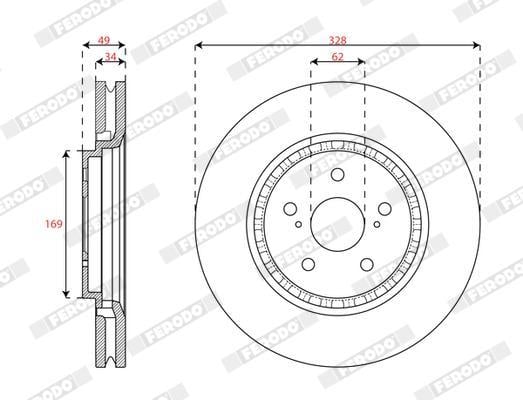 Discos de freno FERODO ref. DDF3063C