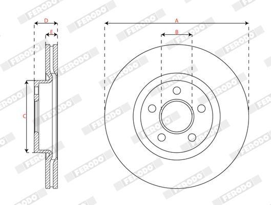 Disques de frein FERODO ref. DDF3064C