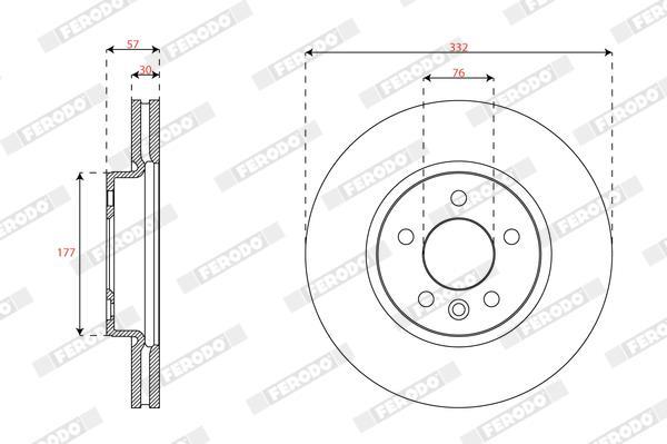 Discos de freno FERODO ref. DDF3068C-1