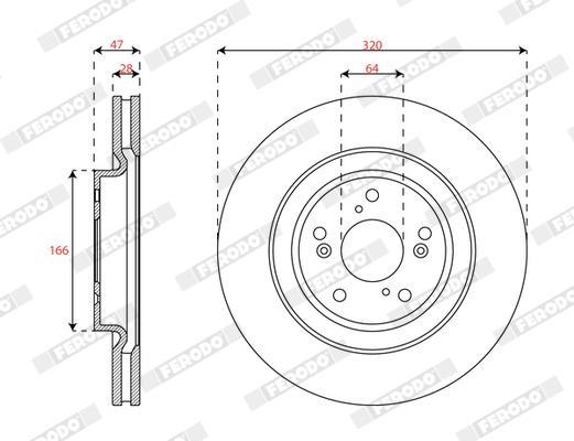 Disques de frein FERODO DDF3069C