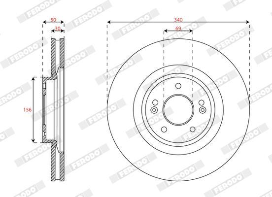 Discos de freno FERODO ref. DDF3074C