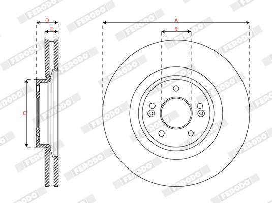 Discos de freno FERODO ref. DDF3074C