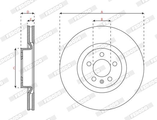 Discos de travão FERODO DDF3080C