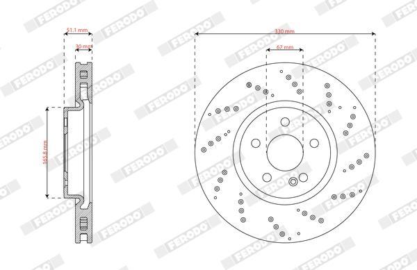 Discos de freno FERODO ref. DDF3081C