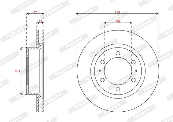 Disques de frein FERODO DDF3082C