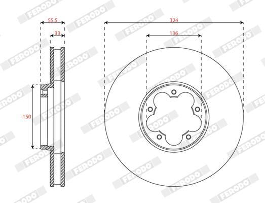 Disques de frein FERODO DDF3095C
