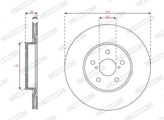 Disques de frein FERODO ref. DDF3100C