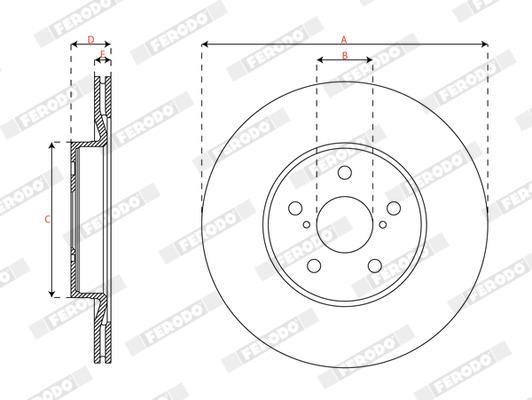 Disques de frein FERODO ref. DDF3100C