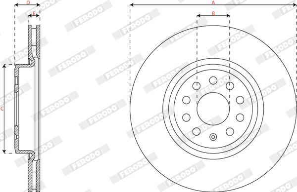 Discos de freno FERODO  ref. DDF3101C