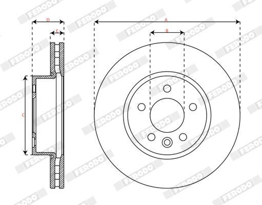 Discos de freno FERODO  ref. DDF3104C-1