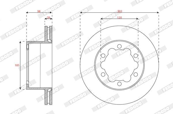 Discos de freno FERODO  ref. DDF3105C-1