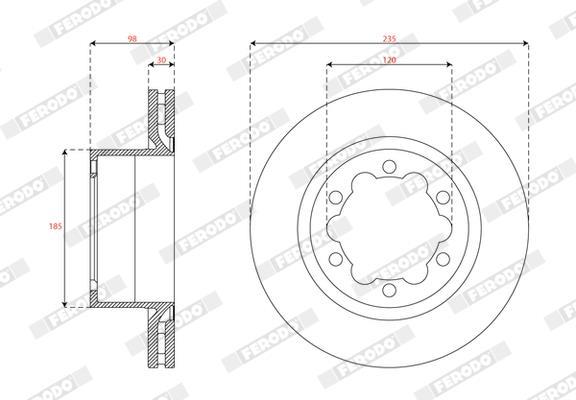 Discos de freno FERODO  ref. DDF3106C-1