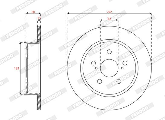 Disques de frein FERODO  ref. DDF3112C