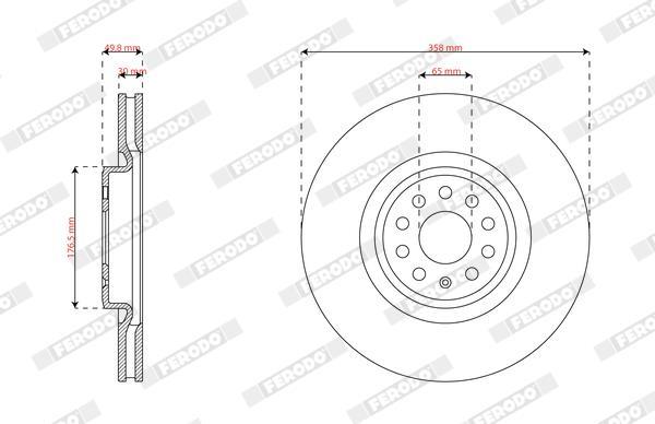 Disques de frein FERODO ref. DDF3120C
