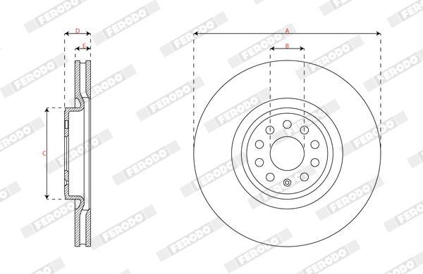 Disques de frein FERODO ref. DDF3120C