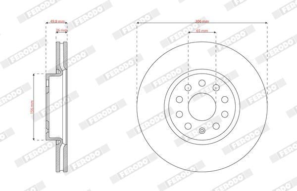 Disques de frein FERODO  ref. DDF3121C