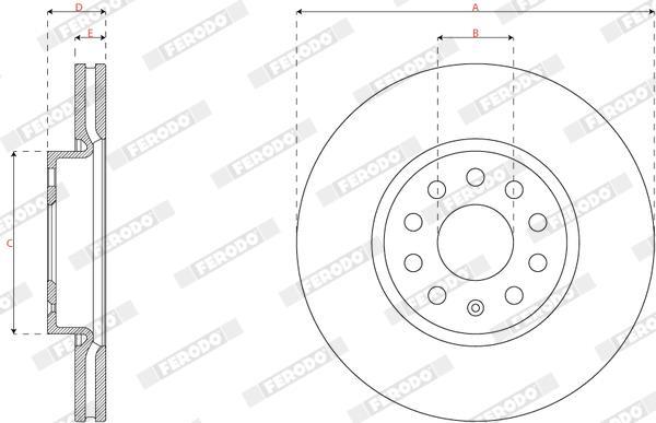 Disques de frein FERODO  ref. DDF3121C