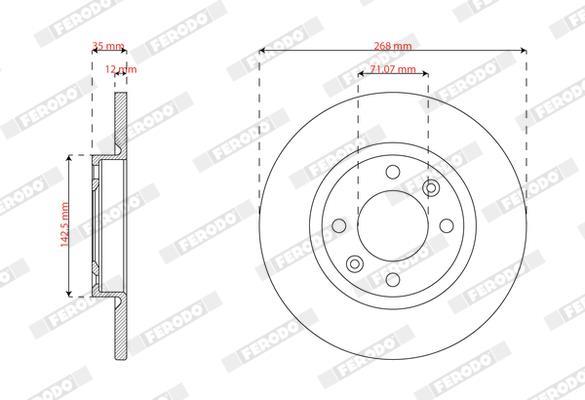 Disques de frein FERODO DDF3167C