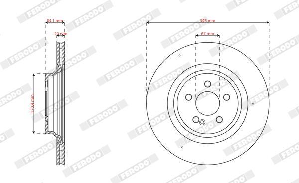 Discos de freno FERODO ref. DDF3204C