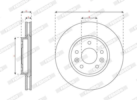 Disques de frein FERODO DDF3208C