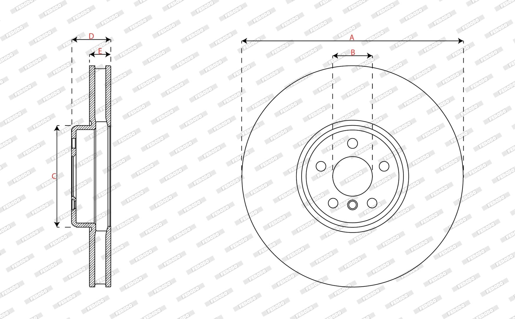 Disques de frein FERODO DDF3221RC-1