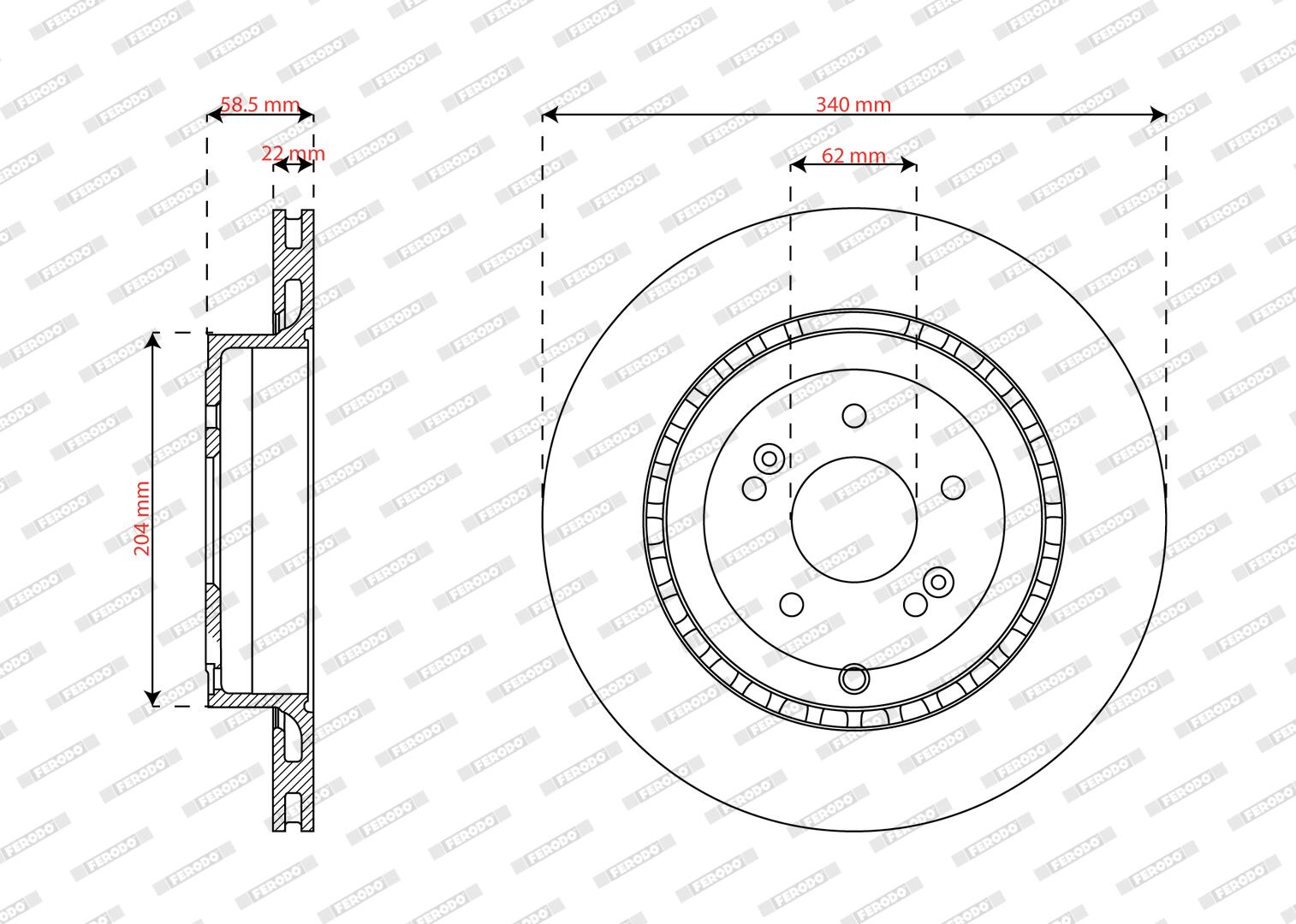 Disques de frein FERODO DDF3349C