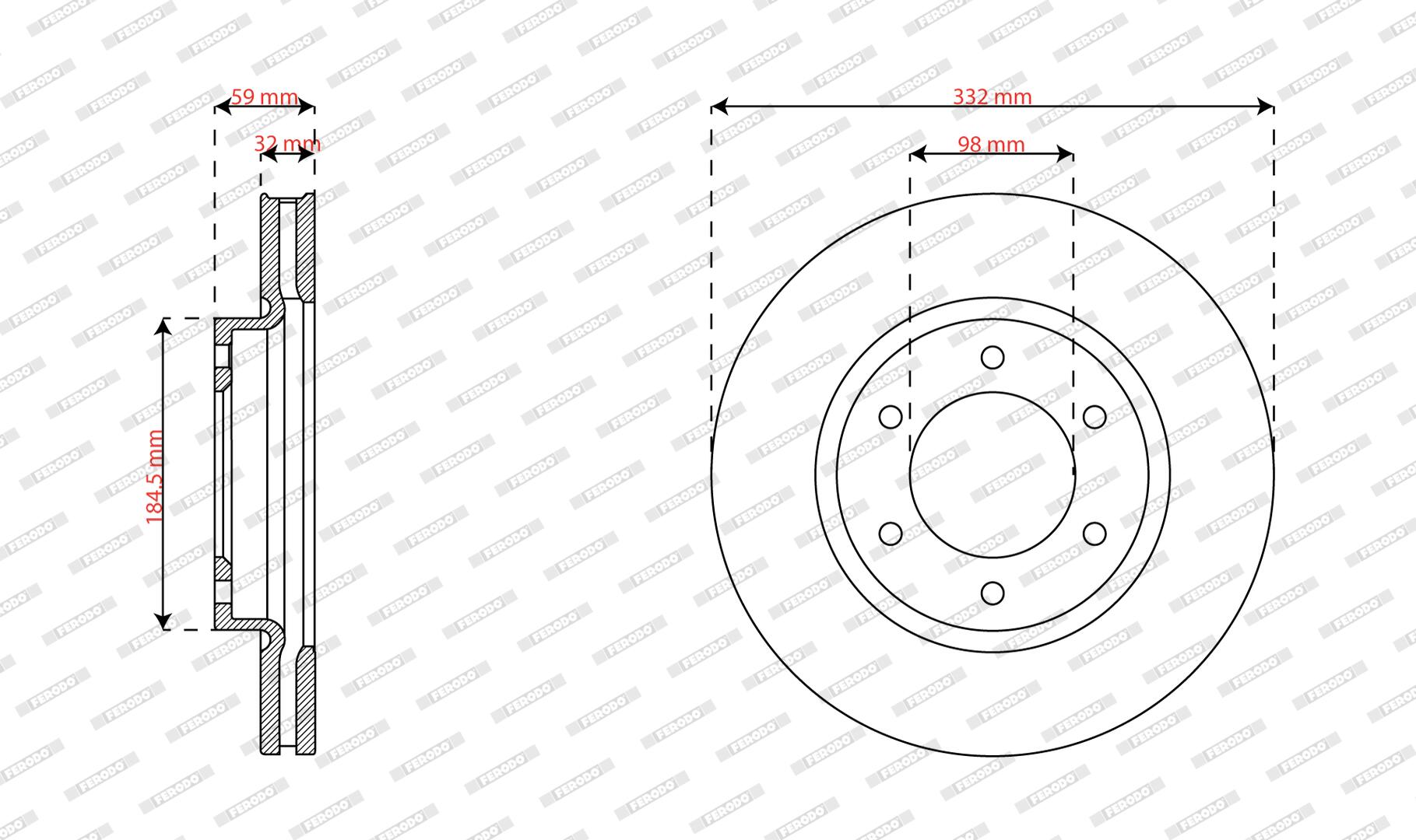 Disques de frein FERODO DDF3358C