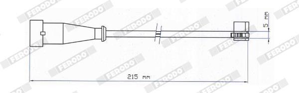 Contacteur de témoin d'usure (Témoin d'usure plaquettes) FERODO FAI177