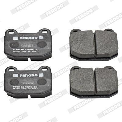 Jeu de 4 plaquettes de frein FERODO  ref. FDB116