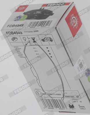 Jogo de 4 pastilhas de travão FERODO ref. FDB4949