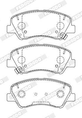 Jeu de 4 plaquettes de frein FERODO ref. FDB5135