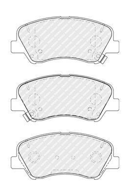 Jeu de 4 plaquettes de frein FERODO ref. FDB5135
