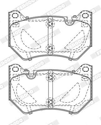 Jeu de 4 plaquettes de frein FERODO ref. FDB5156