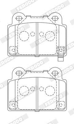 Jogo de 4 pastilhas de travão FERODO  ref. FDB5266