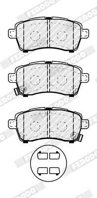 Jeu de 4 plaquettes de frein FERODO ref. FDB5289