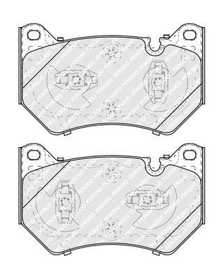 Jeu de 4 plaquettes de frein FERODO ref. FDB5291