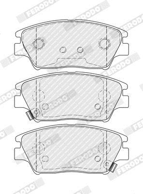Jeu de 4 plaquettes de frein FERODO ref. FDB5432