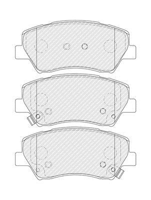 Jeu de 4 plaquettes de frein FERODO ref. FDB5532
